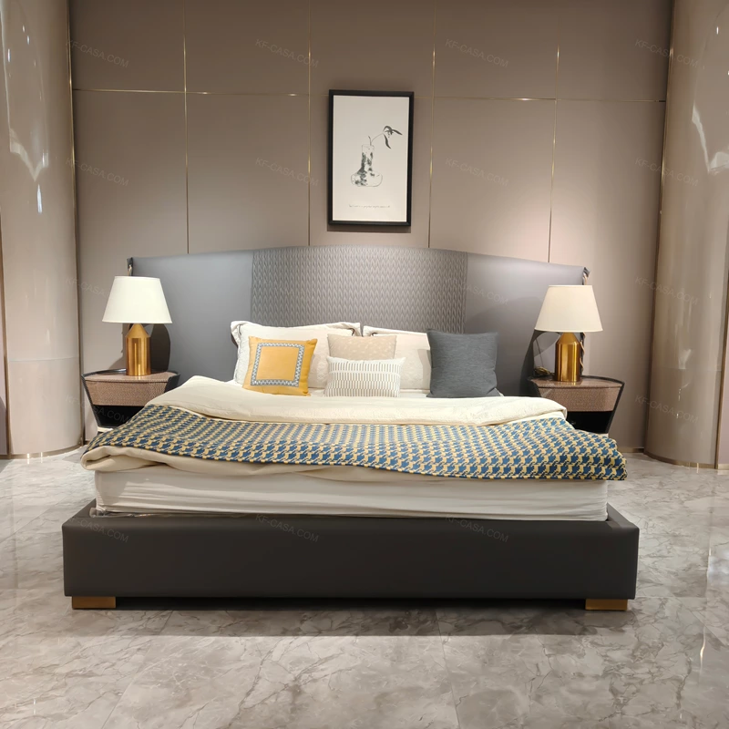 Queen Size Bed Luxury Sets Sleeping Bedroom and Italian Single King Upholstered with Set Mattress Back Queen Size Bed