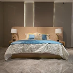 Modern Bed Headboard Design Frame King Size for Upholstered Bedroom Room Beds and Style Luxurious Mattress Set Modern Bed