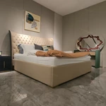 Tufting Upholstered Bed Frame King Queen Italian Style Modern Furniture 2024 Sets Home Sleeping Designs Single Upholstered Bed