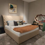 Tufting Upholstered Bed Frame King Queen Italian Style Modern Furniture 2024 Sets Home Sleeping Designs Single Upholstered Bed