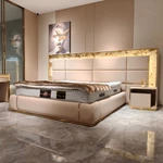 King Size Bed Furnitures Sleeping Sets Side For Luxurious Home And Natural Marble 2024 Designs Back Design King Size Bed