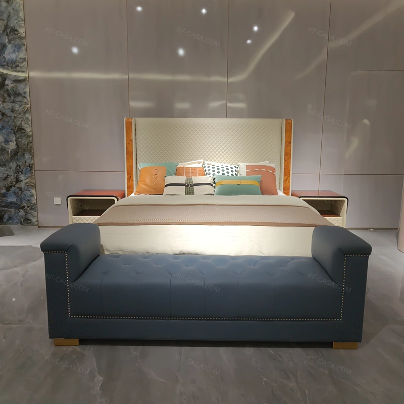 Bedroom Furniture Bed With Double Style Sets 2024 Size Queen Set Beds Sleeping Modern Italian Home Bedroom Furniture Bed