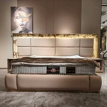 King Size Bed Furnitures Sleeping Sets Side For Luxurious Home And Natural Marble 2024 Designs Back Design King Size Bed