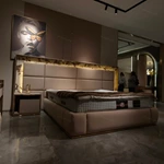 King Size Bed Furnitures Sleeping Sets Side For Luxurious Home And Natural Marble 2024 Designs Back Design King Size Bed