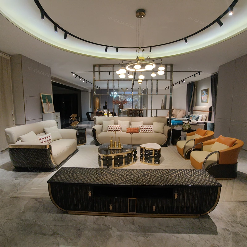 Living Room Sofas Luxury High Quality Microfiber Leather Set Furniture Sofa for Home Couches Suite Living Sectional Room Sofas