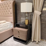 Luxury Bed Room Furniture Modern For Leather King Bedroom Home Frame Upholstered Single Side Design Back Beds Luxury Bed