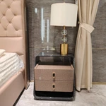Luxury Bed Room Furniture Modern For Leather King Bedroom Home Frame Upholstered Single Side Design Back Beds Luxury Bed